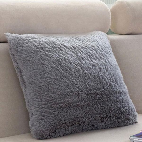

cushion/decorative pillow solid soft plush faux fur decorative cushion cover throw pillows for sofa car chair el home decoration 45x45cm