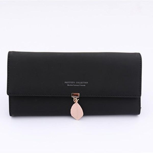 

wallets fashion small fresh leaf wallet multi-function id bag large capacity clutch female, Red;black