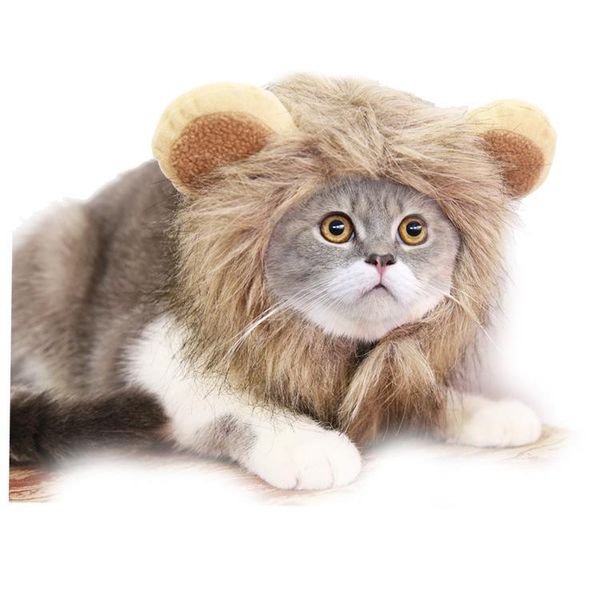 

dog apparel puppies hats lion hat cat transformation decoration accessories headpiece wig halloween fun pet supplies