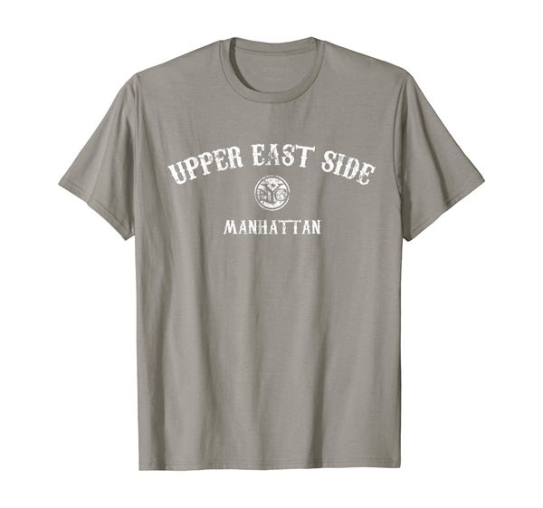 

upper east side manhattan nyc t-shirt, White;black