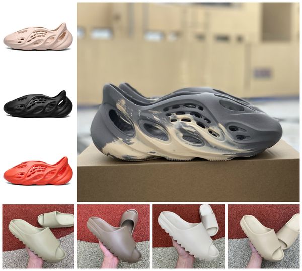 

foam runner men women sandal slipper moon gray cream clay enflame orange black white slide bone resin core desert sand fashion slides sandal