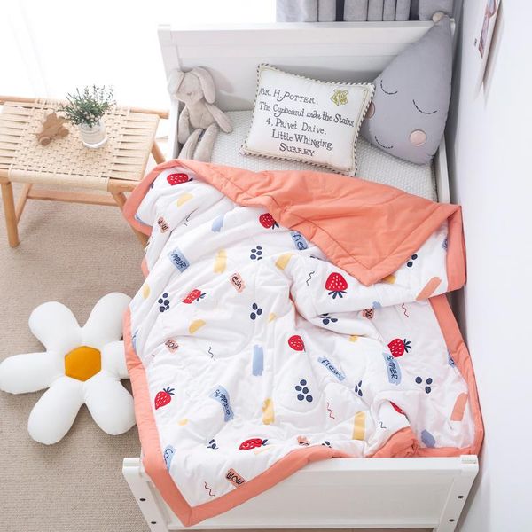 

comforters & sets summer strawberry print quilt delicate quilts blankets luxury good quality bed cover children adults duvet soft #sw