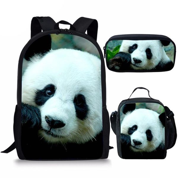 

customzied adorable panda school bags sets for boys girls kids primary schoolbags large capacity book satchel