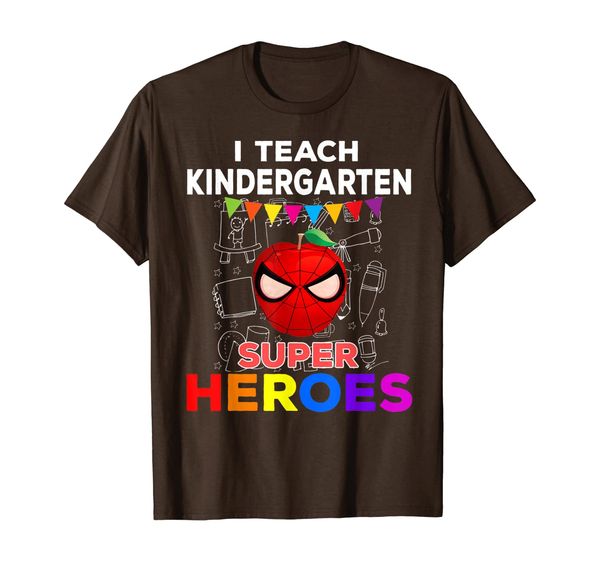 

kindergarten teacher shirt-i teach kindergarten superheroes, White;black