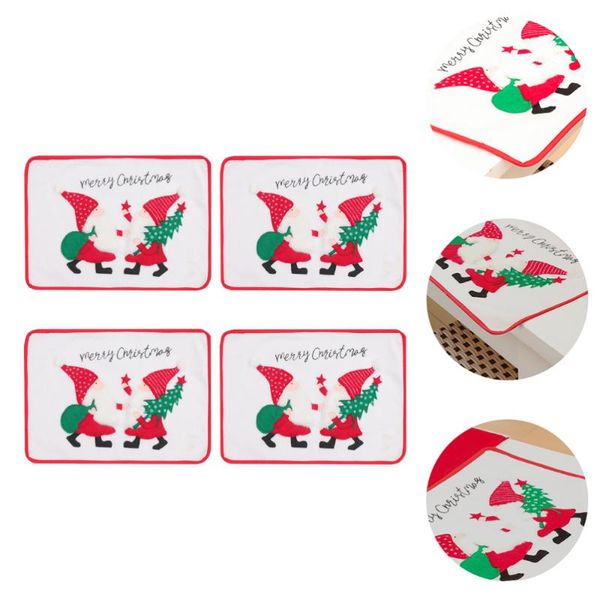 

mats & pads 4pcs xmas table mat christmas dinner decorations, supply