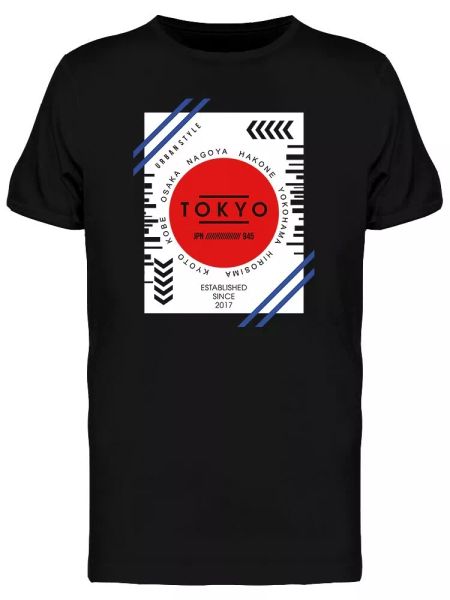 

urban tokyo men's tee -image by shutterstock, White;black