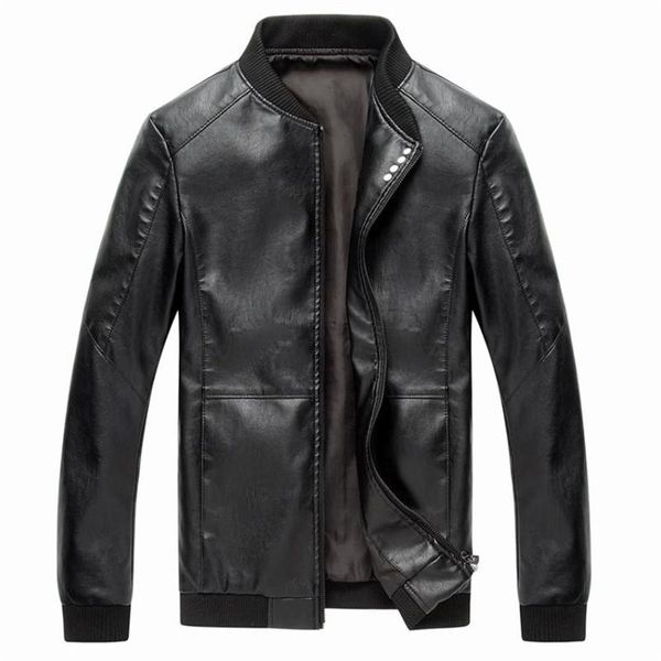 

men's fur & faux leather jacket motorcycle casual solid color pu coat m-4xl, Black