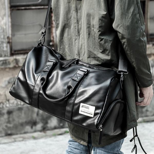 

duffel bags dry and wet separation bag leisure training fitness pu portable travel male large capacity