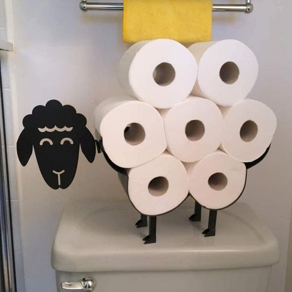 

toilet paper holders sheep decorative holder bathroom hardware tissue storage roll accessories iron