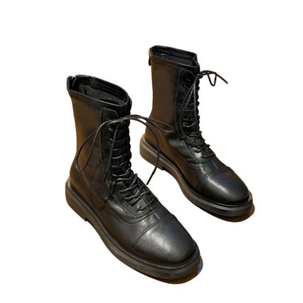 

2021 women's martin boots, flat bottom lace up boots / dlj80205, Black