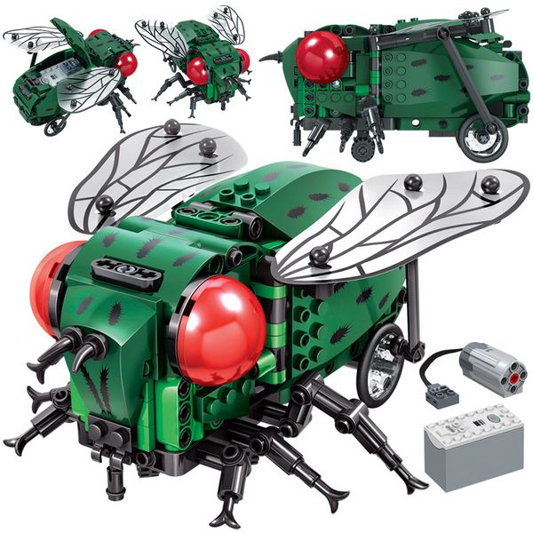 

Ideas Creator Simulated Electric Bee Fly DIY Building Blocks Technical MOC Insect Model Bricks Toys for Children Gifts