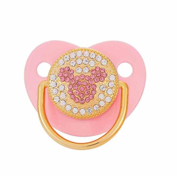 

pacifiers# luxury infant dummy pink rhinestone bpa bling pacifier for babies nipple baby shower chupetes para bebes