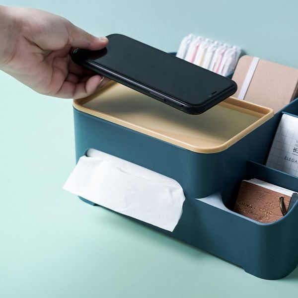 

tissue boxes & napkins storage box multifunction portable toilet paper racks large capacity napkin phone sundries shelf home organizer