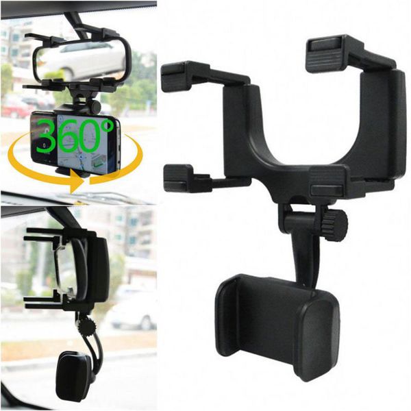 

universal car phone holder rearview mirror car mount hand smart cell phone holder cradle mobile phone holders