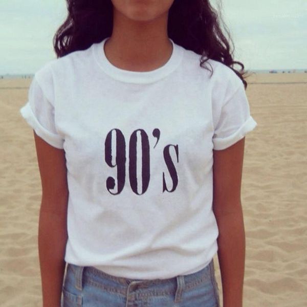 

women's t-shirt tee 2021 funny tshirt plus size clothing trend 90's letter print summer o-neck short sleeve, White