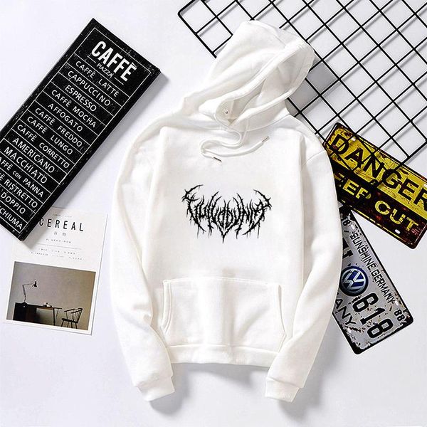 

women's hoodies & sweatshirts women harajuku oversized warm gothic streetwear punk female clothes casual simple letter printing hoodie, Black