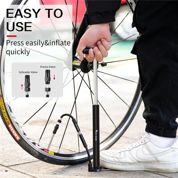 

bike pumps high pressure pump ball with base hand push bicycle tire mountain bikes air inflator motorbike for wheelup