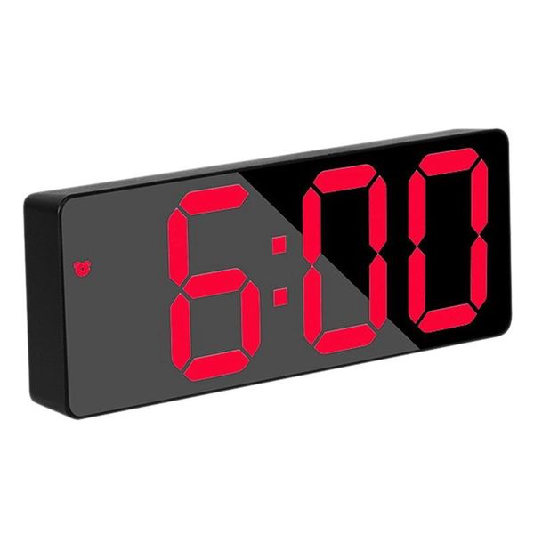 

digital alarm clock bedside led travel clocks with 12/24h date temperature snooze for bedroom portable home,black other & accessories