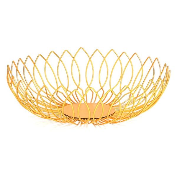 

storage baskets creative hammock fruit basket with petals woven metal hollow plate vegetable bowl deskpicnic