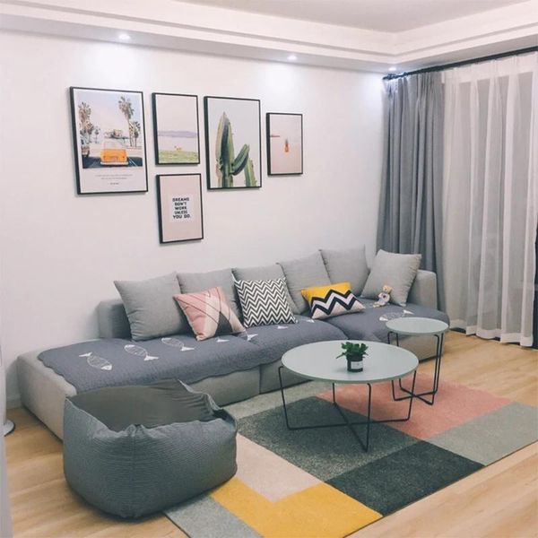 

alfombra salÃ³n tappeto nordic style living carpets mats geometric bedroom children's room fashion home decoration rectangle rugs