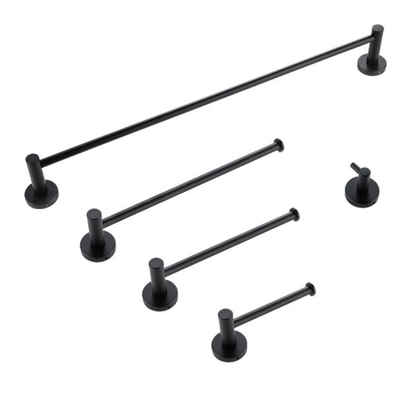 

towel racks modern bathroom hardware set black matte mounted paper robe wall mount post tissue roll holder bar accessories