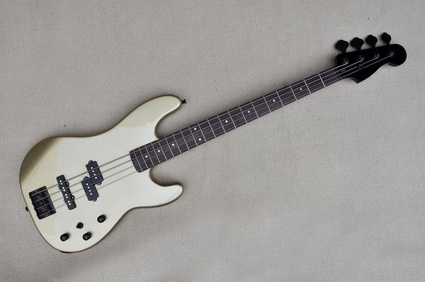 4-saitige E-Bassgitarre mit Palisandergriffbrett, schwarzer Hardware, bieten maßgeschneiderte Dienstleistungen