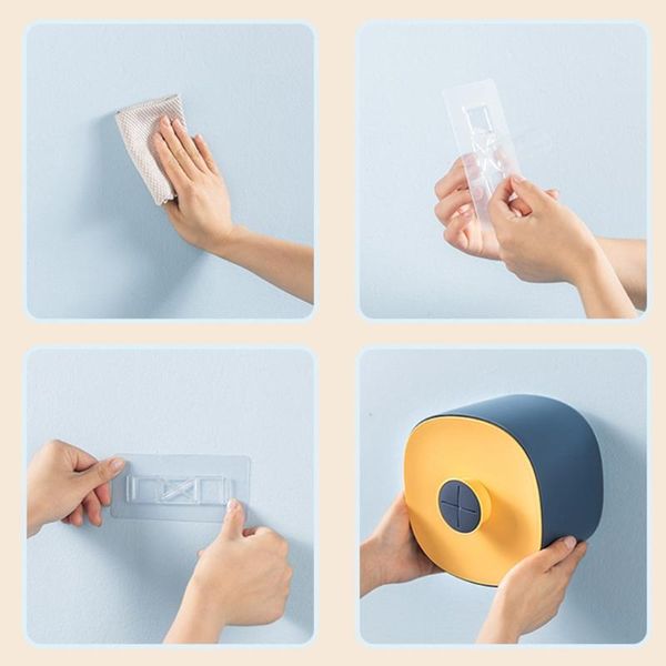 

tissue boxes & napkins nordic style self adhesive toilet paper roll holder wall mounted waterproof storage box multifunction bathroom face