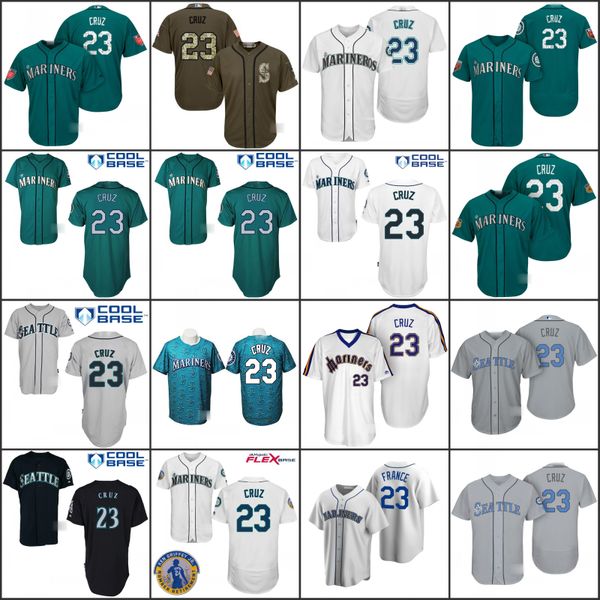 

seattle mariners men 23 ty france women youthjersey, Black;red