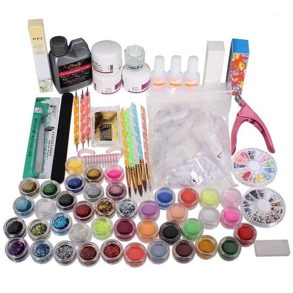 

nail art kits care design acrylic powder brush glitter tip tools1