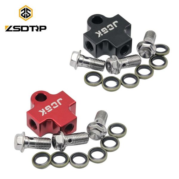 

motorcycle brakes zsdtrp hydraulic brake hose pipe tee coupling fitting connector 3way adapter for dirt pit bike atv system