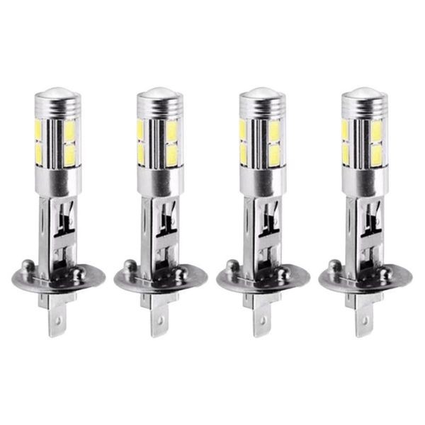 

car headlights 4 pieces driving light bulb headlight lamps led h3 h1 5630 10smd auto fog 12v high brightness for univ