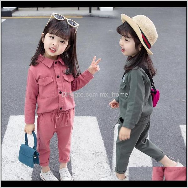 

sets baby, kids & maternity drop delivery 2021 children baby little clothes girls spring autumn long sleeve casual suit girl clothing set ou, White
