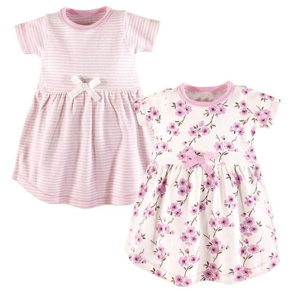 

born baby girl dress flower print 2pc dresses 2021 summer girls pink floral vestidos a1 girl's, Red;yellow