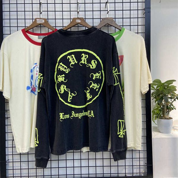 

men's hoodies ask long sleeve summer loose style used electric rap casual youth foam t-shirt, Black