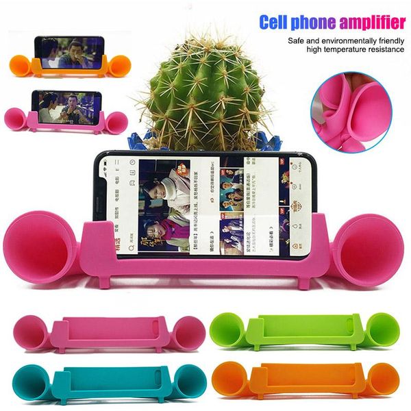 

cell phone mounts & holders mobile silicone holder sound loudspeaker bracket for home office puo88