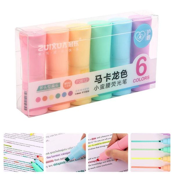 

highlighters 6pcs/12pcs creative markers durable mark pens exquisite student, Black;red