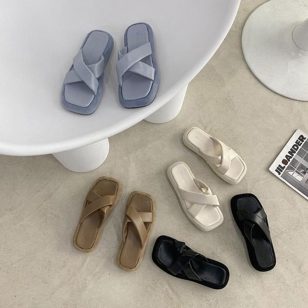 

slippers platform women shoes sandals blue black 2021 slides mules