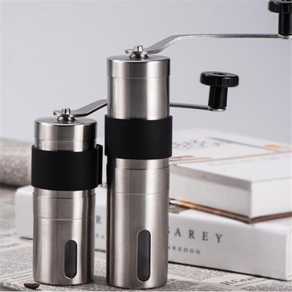 

manual coffee grinders silver grinder mini stainless steel hand handmade bean burr mill kitchen tool crocus