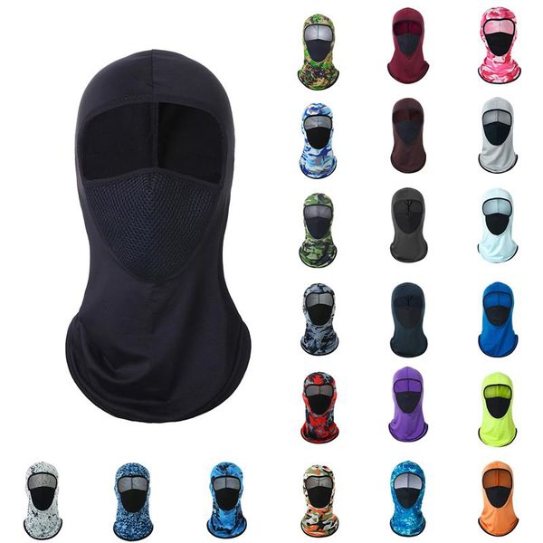 

cycling caps & masks ski full face cover winter neck head warmer bike windproof bandana scarf camouflage military hunting tactical, Black