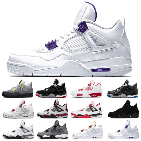 

2021 new basketball shoes 4s man cat taupe haze shimmer desert moss white oreo cement university blue sail pine green pure money travis bred