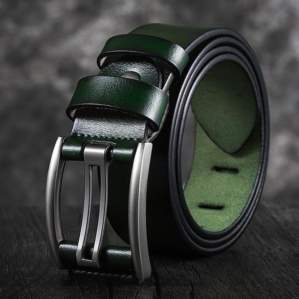 

belts genuine leather belt male black/green/blue/coffee vintage men cummerbunds 90-130cm, Black;brown