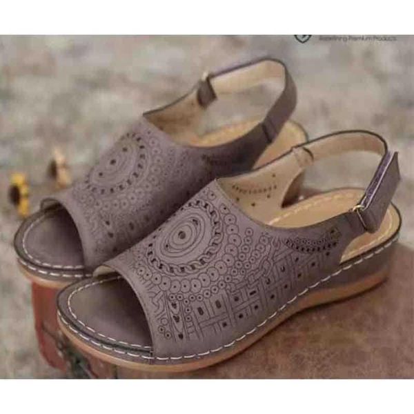 

sandals 2021 summer women retro pu leather shoes flat wedges comfortable soft for ladies open toe hollow simple female, Black