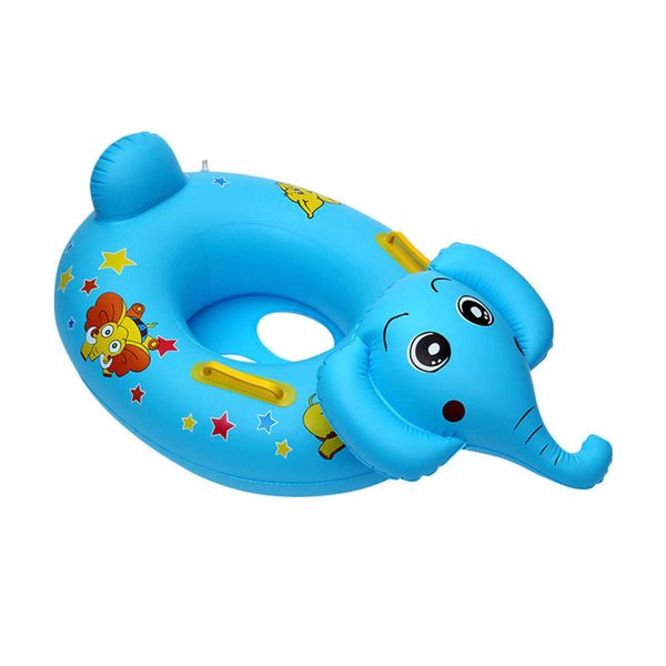 

children swimming inflatable seat ring animal elephant lifebuoy baby water boat mount, Blue