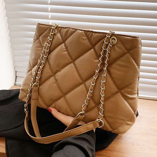 

women classic grand shopping tote metal chain leather shoulder bags for vintage crossbody bag large satchels