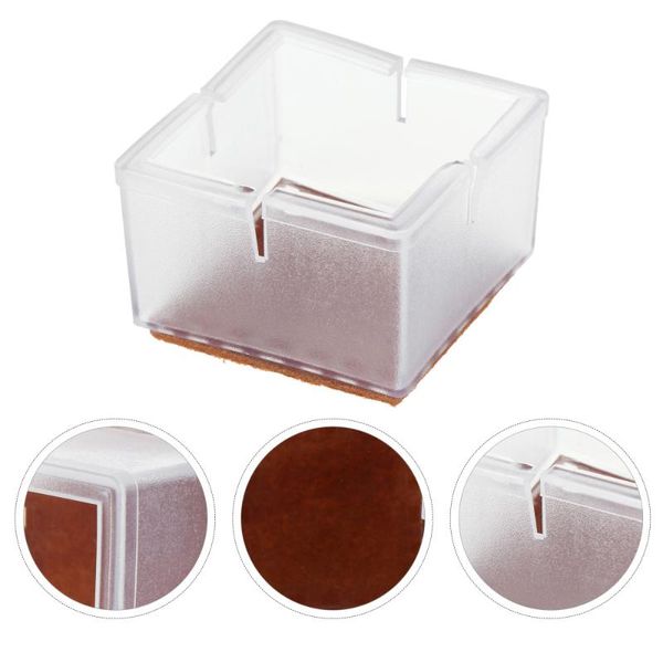

12pcs square shape table feet mat chair caps non-skid protectors bath mats