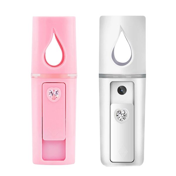

humidifier beauty instrument usb rechargeable mini nano facial steamer cool mist face atomizer with mirror