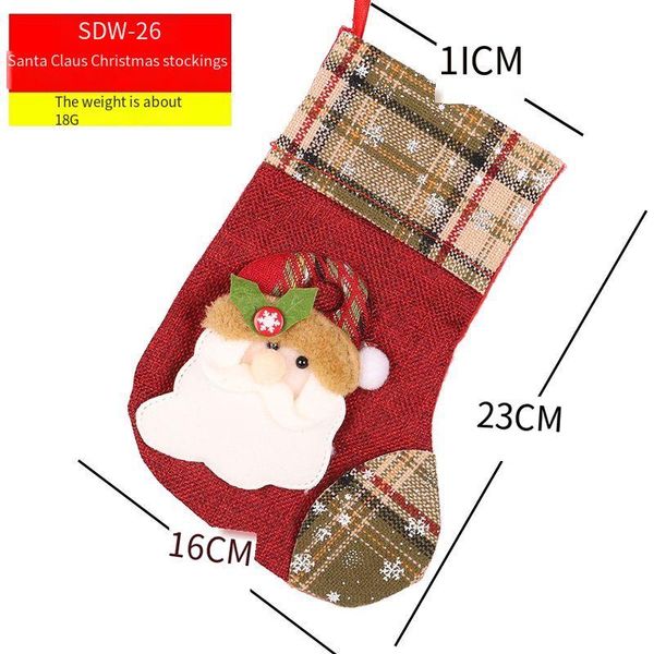 

christmas decorations santa claus stockings cartoon children's gifts tree pendant