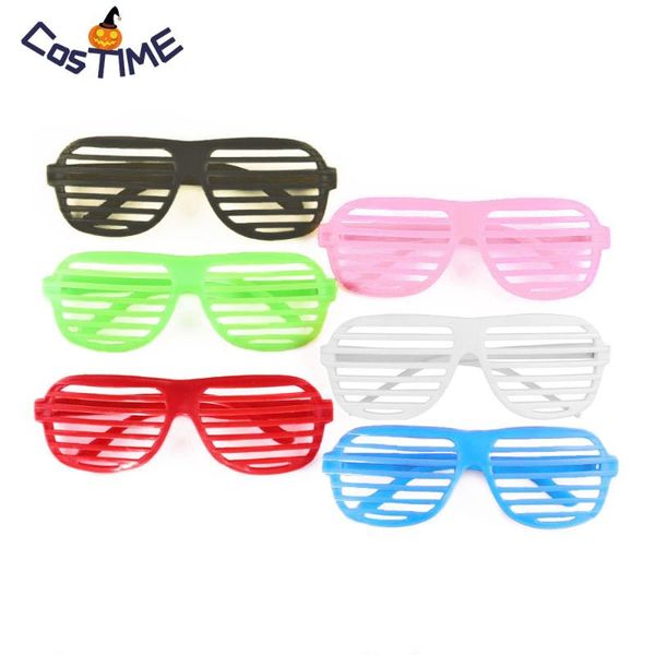 

party masks 6 pairs neon shutter glasses shading sunglasses 80s joke fancy dress accessory halloween costume supplies