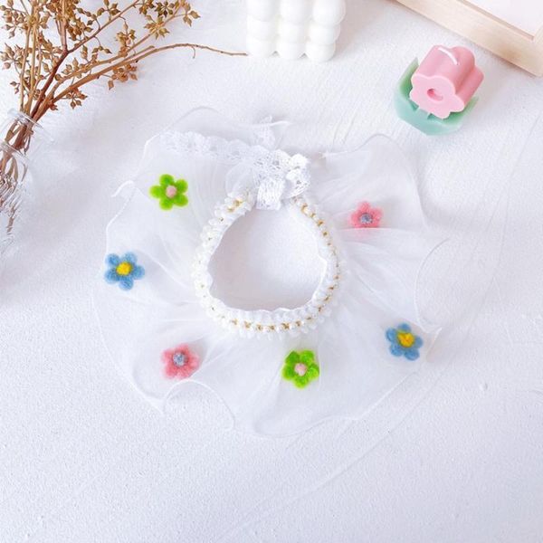 

cat costumes dogs cats scarf flower pattern stylish attractive round pet dog kerchief