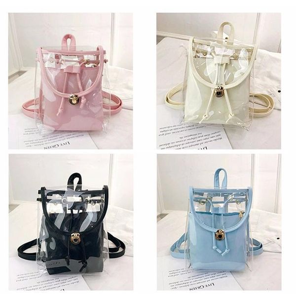 

backpack transparent jelly mini lady school teen girls women bag